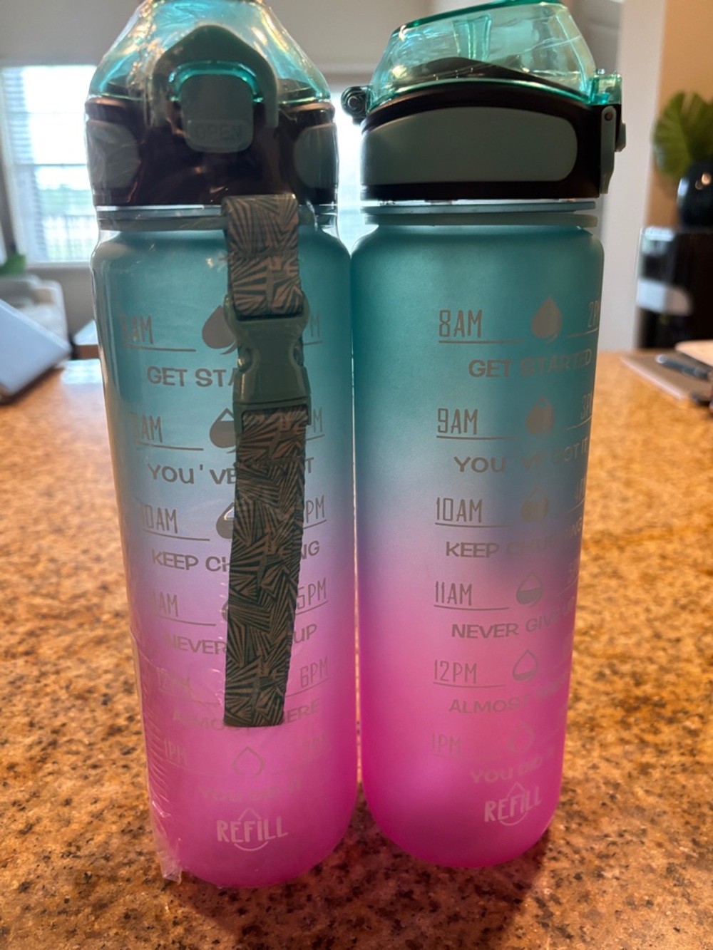 32oz Motivational Water Bottle (Pair)